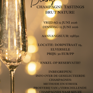 Champagne tasting - Brut Nature
